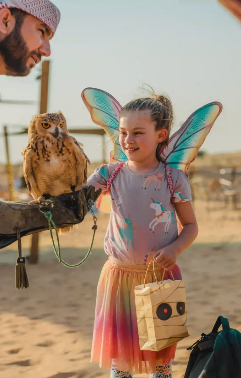 Meet our owl activity at Sonara Camp Dubai