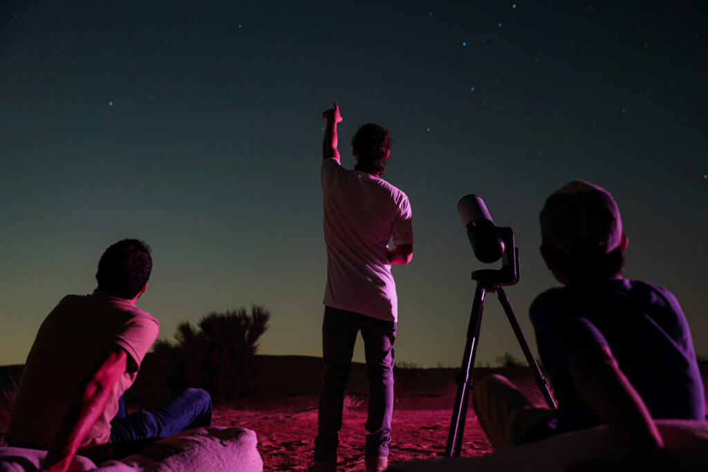 Stargazing in the Dubai desert, at The Nest by Nara. 