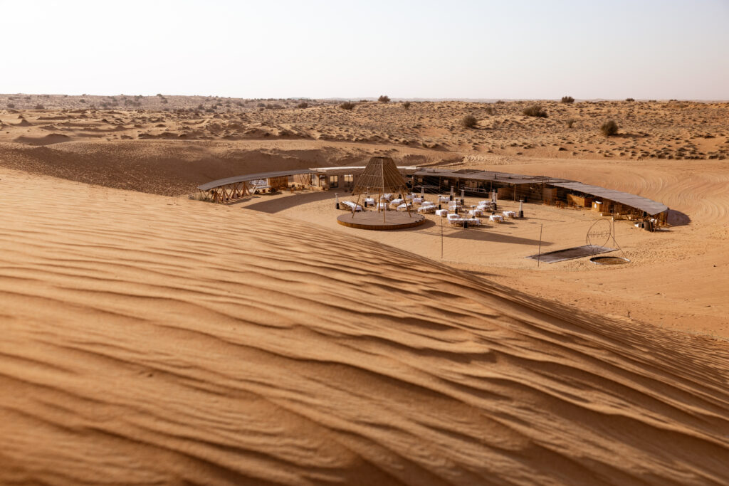 Sonara Camp in the Dubai desert.
